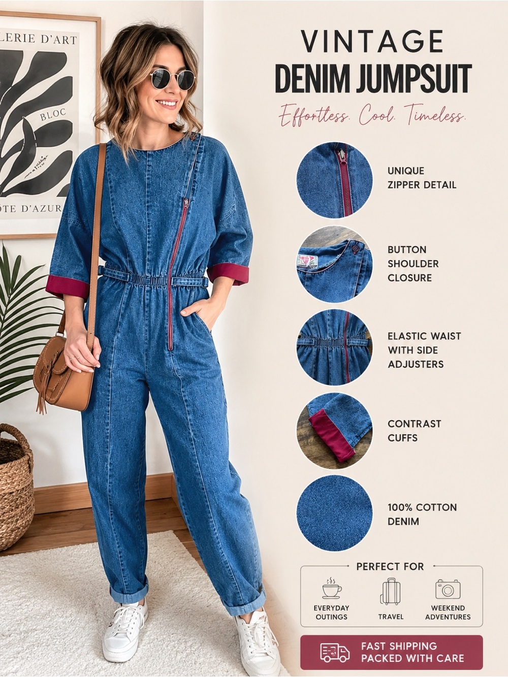 Made in 🇨🇦 - Vintage Denim Jumpsuit